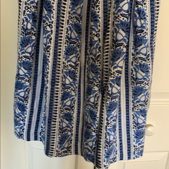 Ann Taylor Loft lined blue & white sundress - Picture 4 of 7